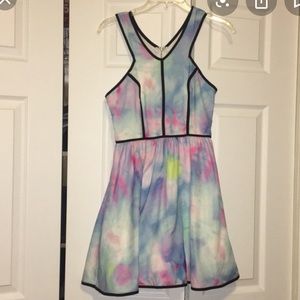 Tea n Cup dress tie dye black blue purple pink